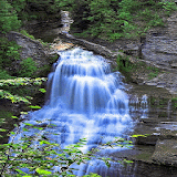 Mountain Blue Waterfall LWP icon