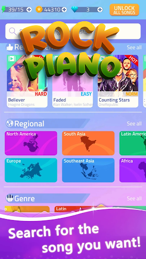 Android application Rock Music Piano screenshort