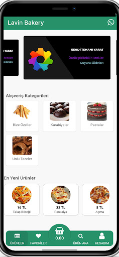 Android application Lavin Bakery screenshort