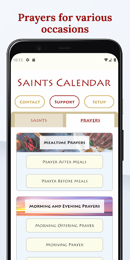 Catholic Saints Calendar Screen 3