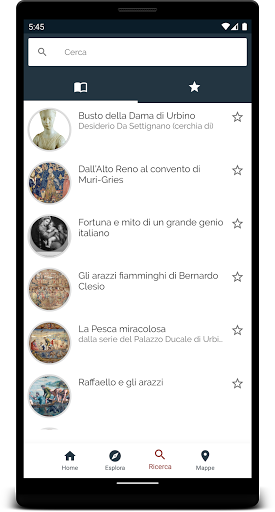 Android application Raffaello capolavori tessuti screenshort