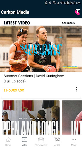 Carlton Official App Screen 3