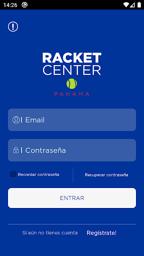 Android application Racket Center Panama screenshort