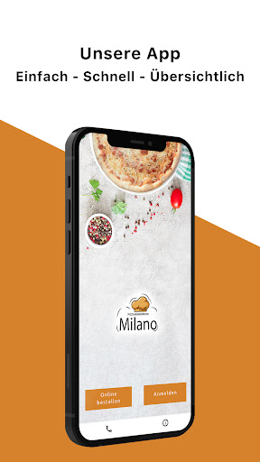 Android application Pizzaheimservice Milano screenshort