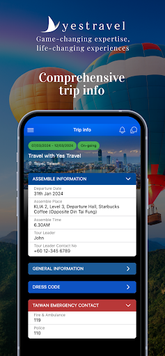 Android application Yes Travel screenshort