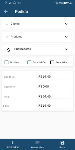 Android application meuPDVmóvel - INTEGRAÇÃO screenshort