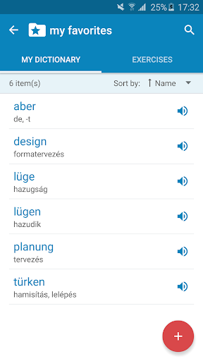 Android application German-Hungarian Dictionary screenshort