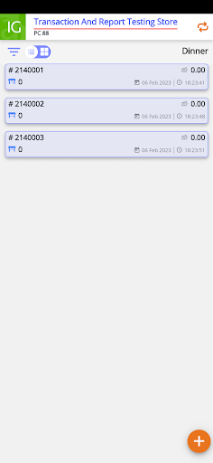InfoGenesis POS Terminal Screenshot