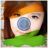 Indian Flag on Photo icon