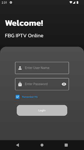 Android application FBG IPTV screenshort
