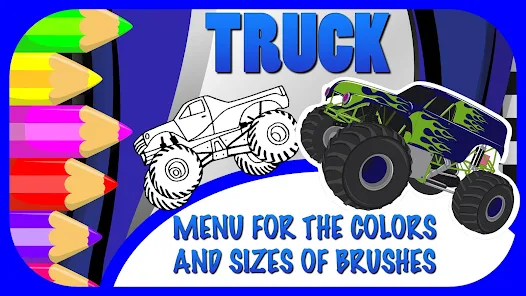 Monster Truck para colorir 23  Carro monstro, Monster truck, Caminhões  monstro