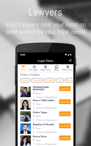 Android application The Lawyers Space screenshort