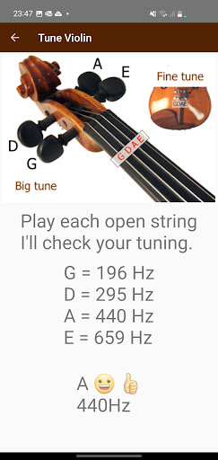 Violin Scales Tutor Screen 3