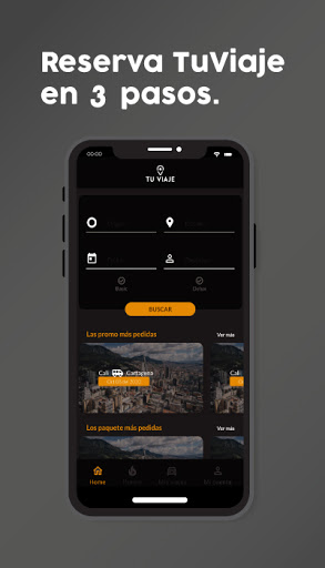 TuViajeApp Screen 2