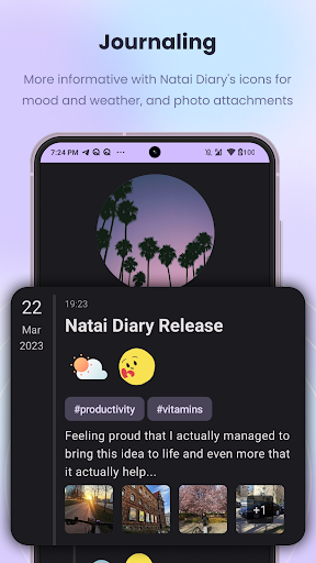 Android application Natai Diary screenshort