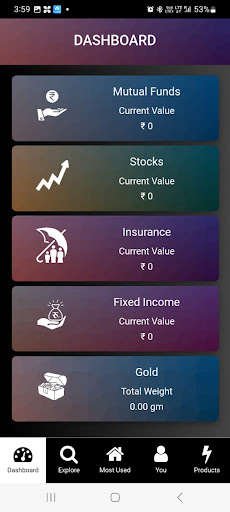 Android application eFundsbazaar screenshort