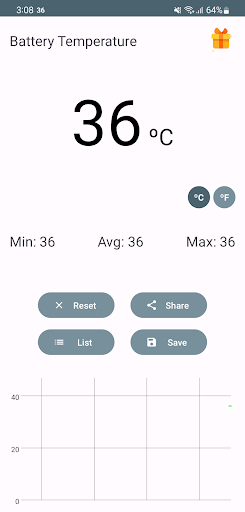 Screenshot of Battery Health Temperature