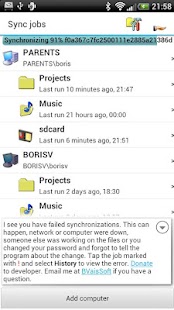 SyncMe Wireless Screenshot