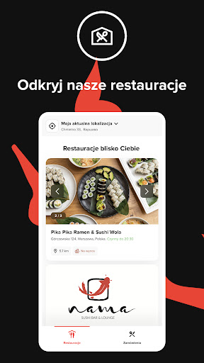 Android application NAMA sushi bar & lounge screenshort