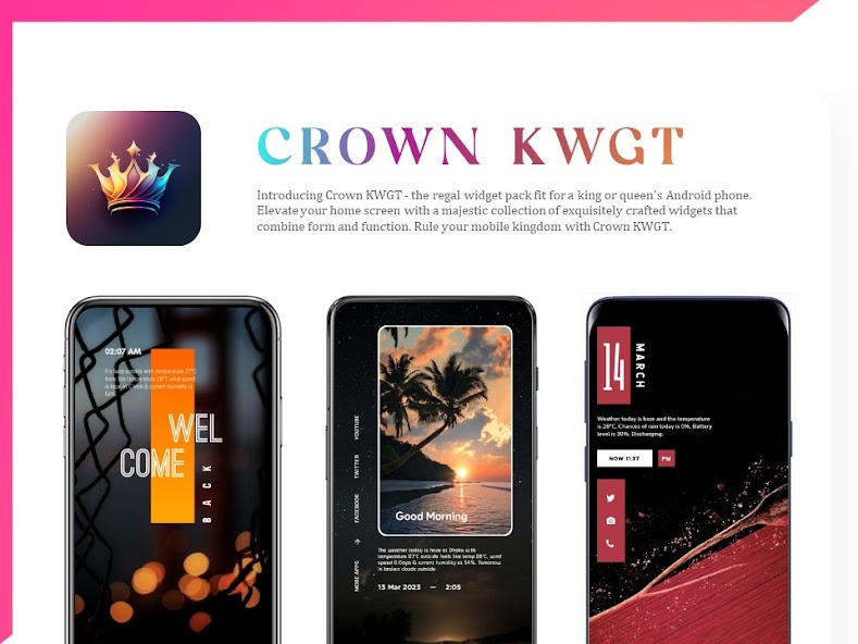 Crown KWGT 7.1.0 APK + Mod (Unlimited money) untuk android