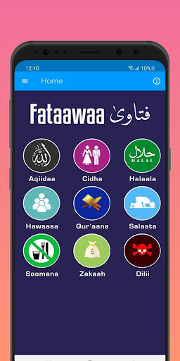Android application Fataawaa Afaan Oromoo screenshort