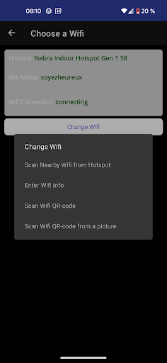 Android application Helium Wifi Config screenshort