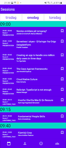 Android application JavaZone 2024 screenshort