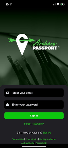 Android application Archery Passport screenshort