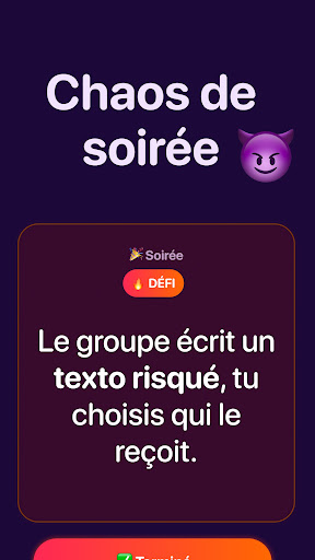 Action ou Vérité: Soirée Jeu Capture d'Écran du Jeu Android 2