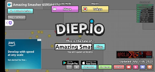 Diep.io 2.0.1 (MOD Tidak Terkunci) untuk Android