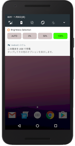 Brightness Selection Screen 3