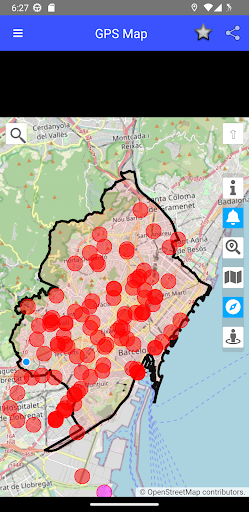 Android application ZBE Barcelona GPS screenshort
