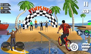 Waterpark BMX Bicycle Surfing - Screenshot 1