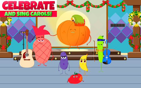 Christmas - Fruits Vs Veggies - Snow Game for Kids Screenshot