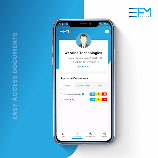 Android application EFM Jobs screenshort