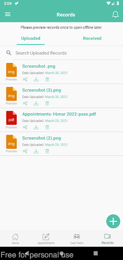 EnrichMyCare Screen 3