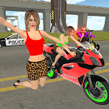 Bike Rider vs Police Car Chase Simulator icon