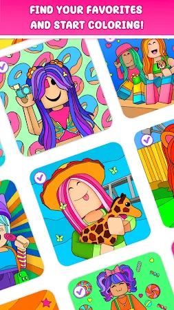 Game screenshot Makerblox Doll Coloring Book hack