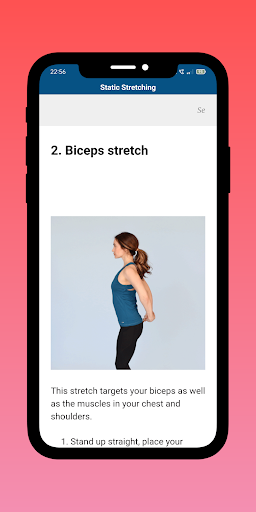 Android application Static Stretching Exercises screenshort