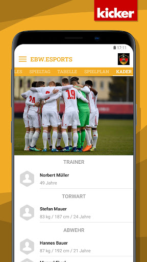 Android application GermanTigers screenshort