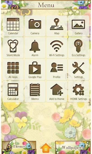 White Garden Wallpaper Theme Screen 2