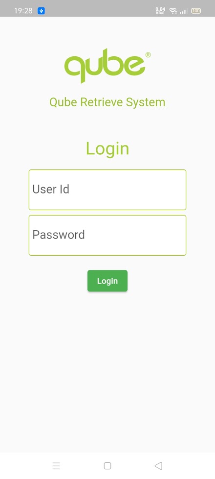 Qube Retrieve System Screen 1