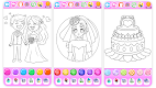 screenshot of Princess Wedding Coloring Game