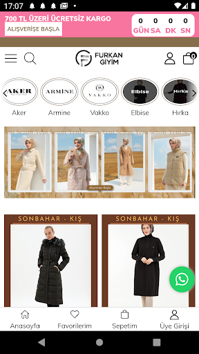 Android application Furkan Giyim screenshort