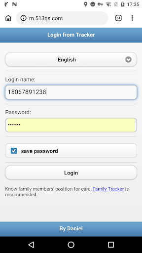 Screenshot of Phone Tracker