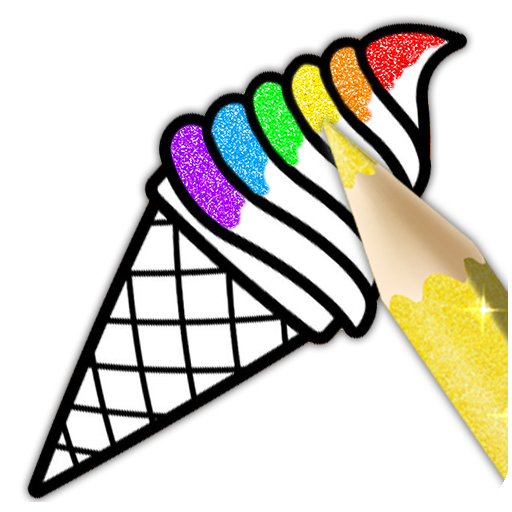 Glitter Ice Cream Coloring logo