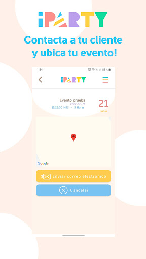 Android application IParty México screenshort