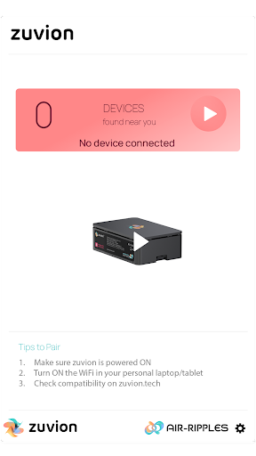 Android application ZUVION screenshort