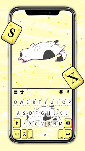 Android application Sleepy Lazy Cat Keyboard Backg screenshort