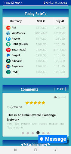 Exchangernet - Money Exchanger Screen 2